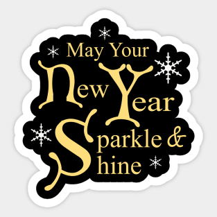 May Your New Year Sparkle & Shine - Happy New Year Sticker